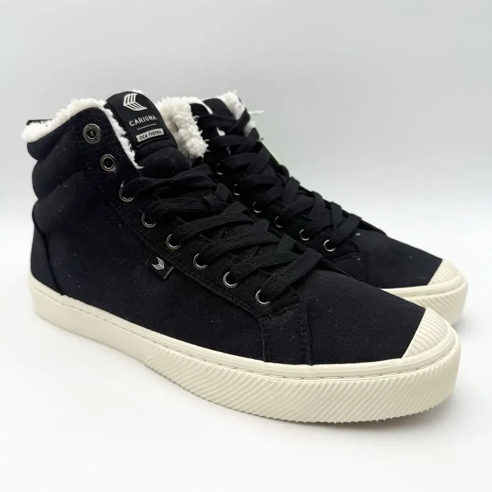 Cariuma Mens OCA Therma High Top Sneakers US 11 Black White Water Repellant NIB